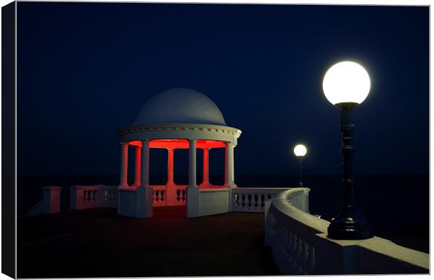 Bexhill Colonnade in Red Canvas Print by mark leader