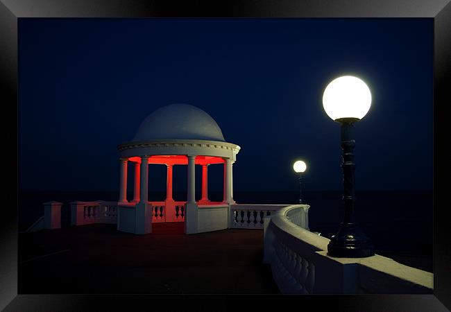 Bexhill Colonnade in Red Framed Print by mark leader