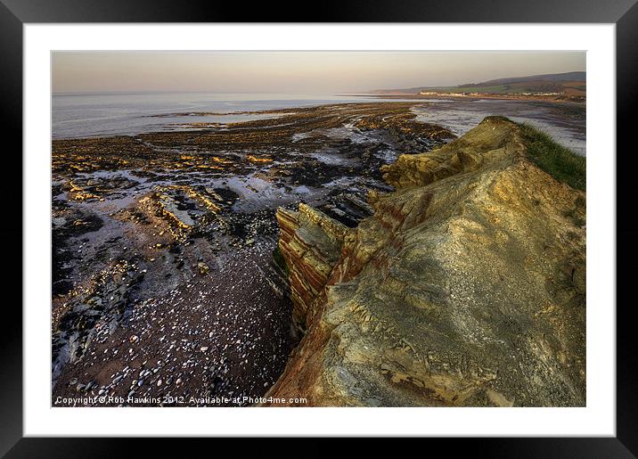 Geology of Doniford Bay Framed Mounted Print by Rob Hawkins