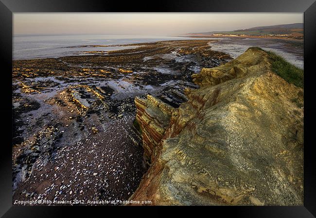 Geology of Doniford Bay Framed Print by Rob Hawkins