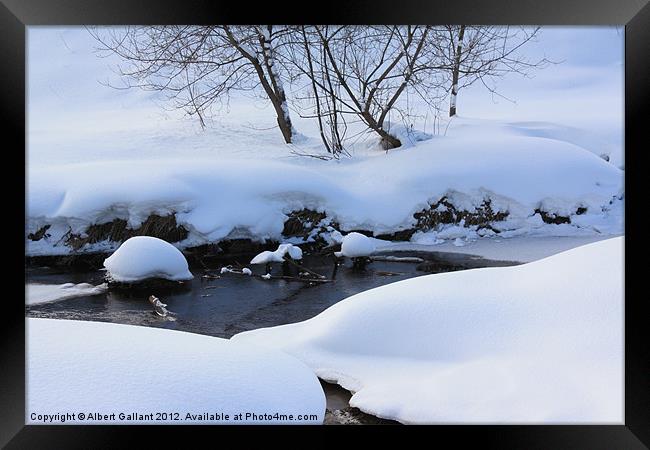 Winter Brook Framed Print by Albert Gallant