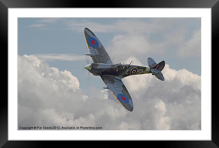 Spitfire Elegance Framed Mounted Print by Pat Speirs