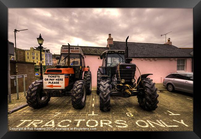 Tractors Only Framed Print by Rob Hawkins