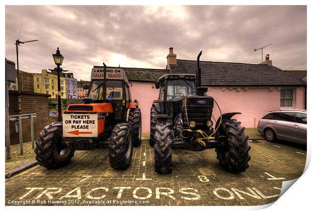 Tractors Only Print by Rob Hawkins