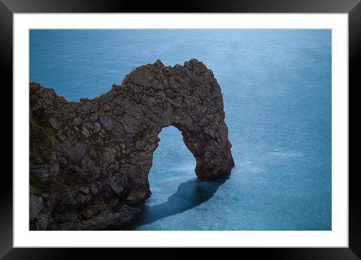 Durdle Door: Dorset's Timeless Geologic Spectacle Framed Mounted Print by David Tyrer