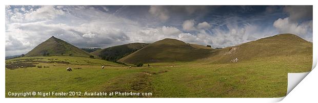 Thorp Cloud panorama Print by Creative Photography Wales