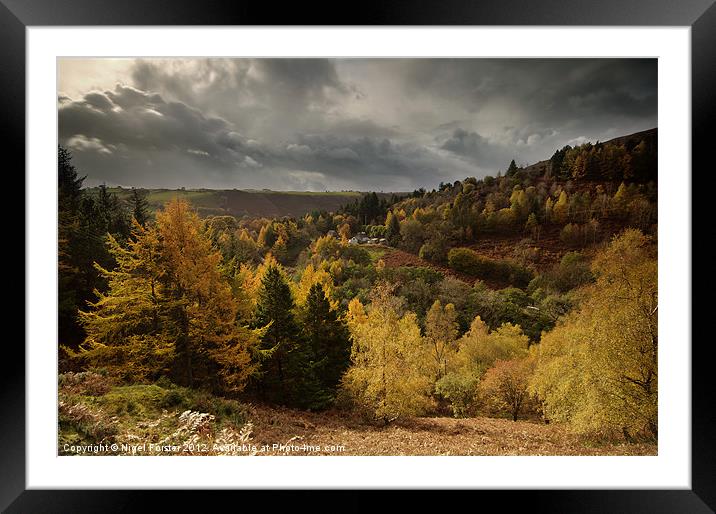Llanidloes autumn landscape Framed Mounted Print by Creative Photography Wales
