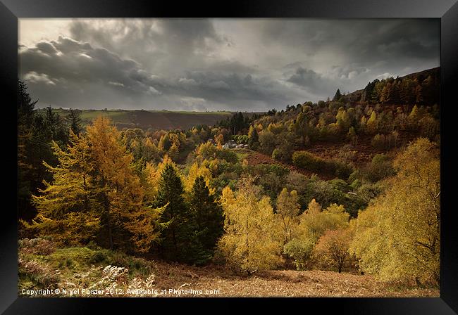 Llanidloes autumn landscape Framed Print by Creative Photography Wales