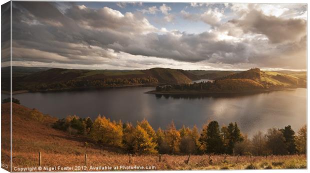 Lyn Clywedog Autumn Landscape Canvas Print by Creative Photography Wales