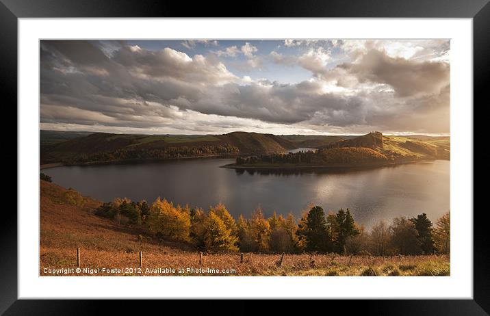 Lyn Clywedog Autumn Landscape Framed Mounted Print by Creative Photography Wales