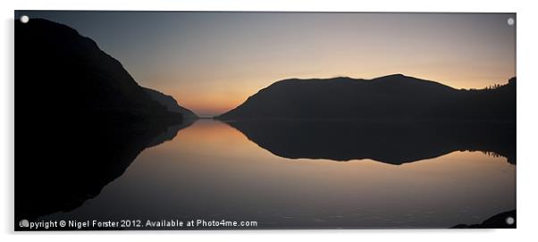 Caban Coch Reflection Acrylic by Creative Photography Wales