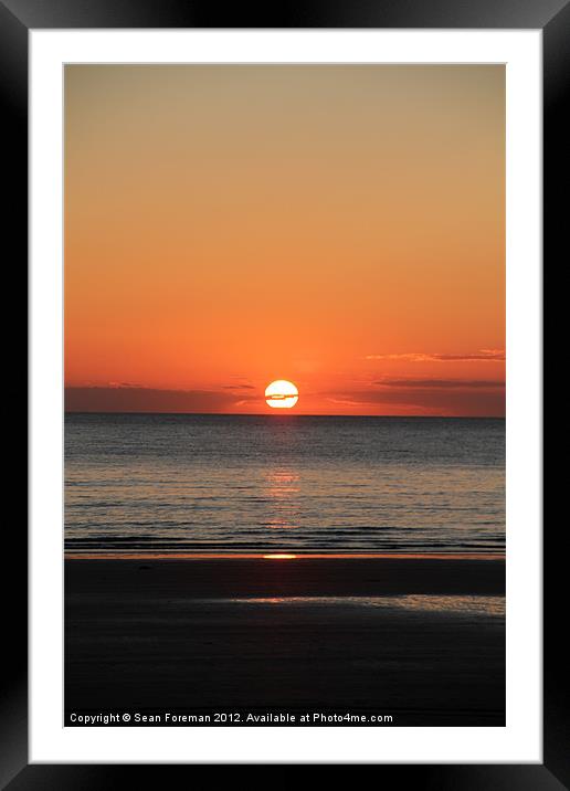 Sunset Beach Framed Mounted Print by Sean Foreman