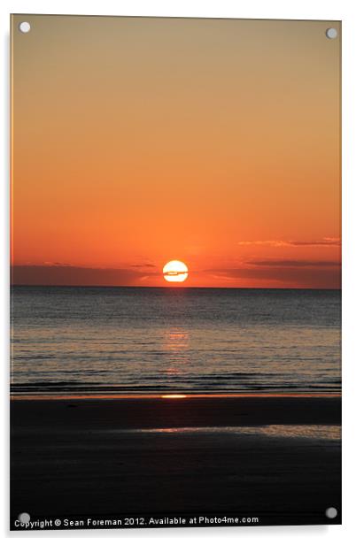 Sunset Beach Acrylic by Sean Foreman