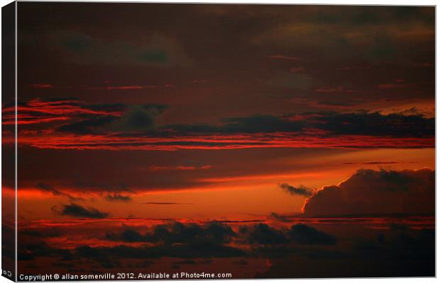 red sky at night Canvas Print by allan somerville