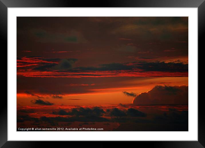 red sky at night Framed Mounted Print by allan somerville
