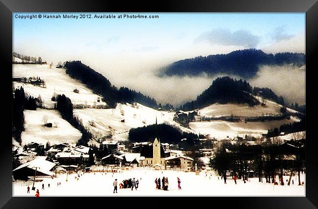 Mayrofen Ski Resort, Austria Framed Print by Hannah Morley