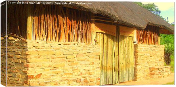 South African Thatched Huts Canvas Print by Hannah Morley