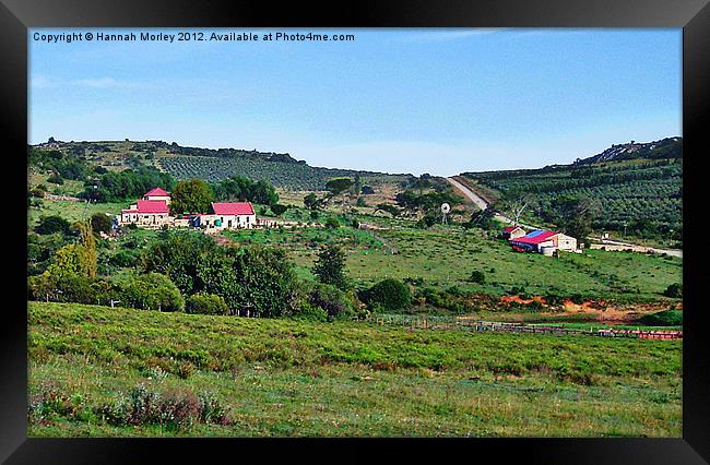 South African Landscape Framed Print by Hannah Morley