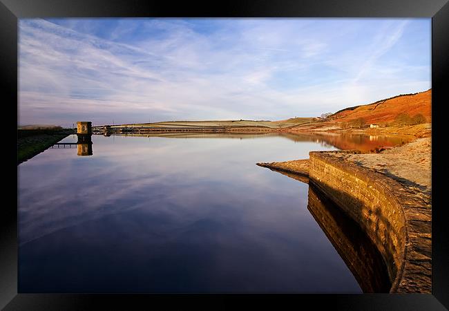 Tranquility at Embsay Reservoir Framed Print by Jim Round