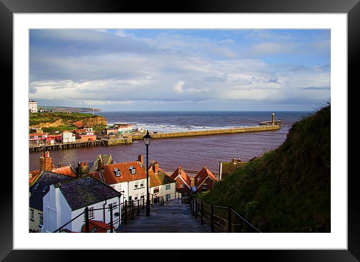 Whitby Steps Framed Mounted Print by Northeast Images