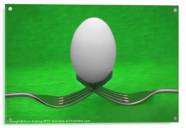 Balanced Breakfast in Green Acrylic by Alice Gosling