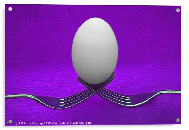 Balanced Breakfast in Purple Acrylic by Alice Gosling