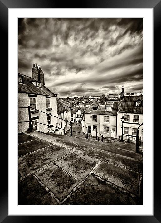 Whitby Steps Framed Mounted Print by Northeast Images