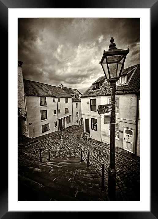 Whitby Steps Framed Mounted Print by Northeast Images