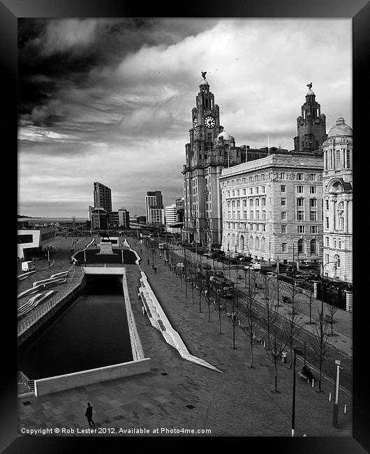 Liverpool Pier Head Framed Print by Rob Lester