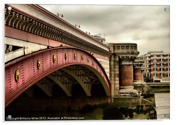 Blackfriars Road Bridge Acrylic by Alexia Miles