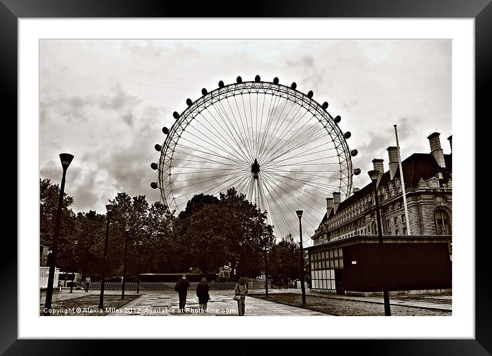 The London Eye Framed Mounted Print by Alexia Miles