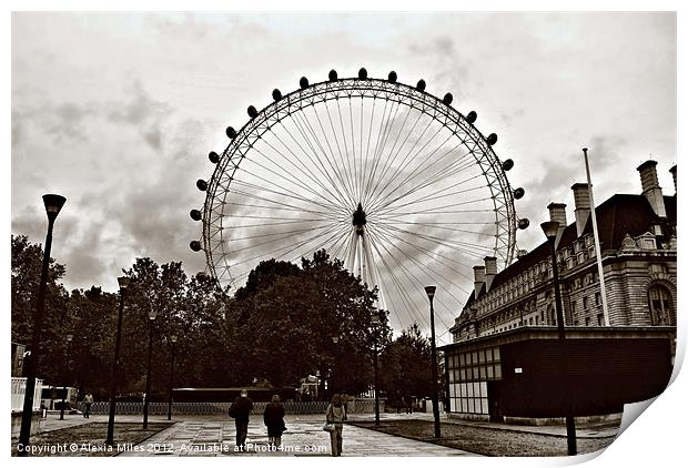 The London Eye Print by Alexia Miles