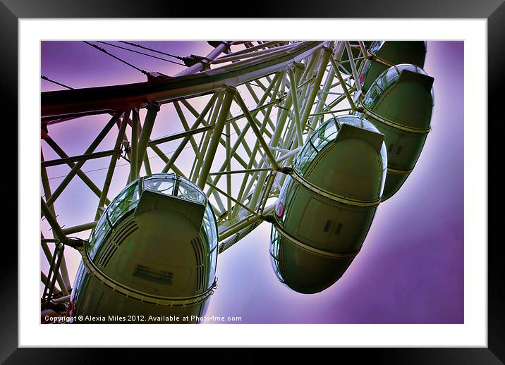 Close up to the London Eye Framed Mounted Print by Alexia Miles