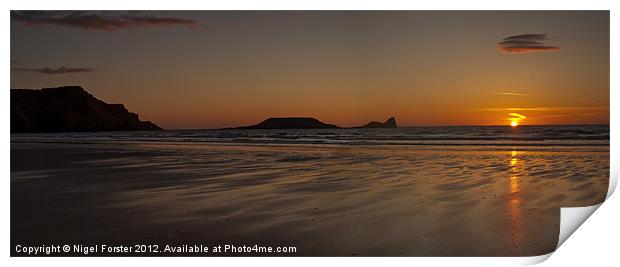 Worms Head panorama Print by Creative Photography Wales