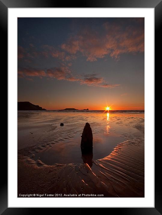 The Shipwreck at Rhossili Framed Mounted Print by Creative Photography Wales