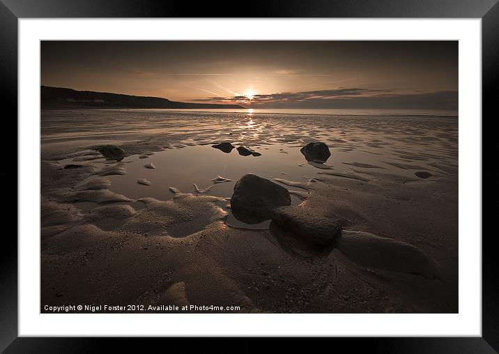 Port Eynon Dawn Framed Mounted Print by Creative Photography Wales