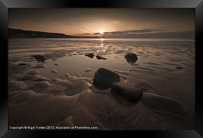 Port Eynon Dawn Framed Print by Creative Photography Wales