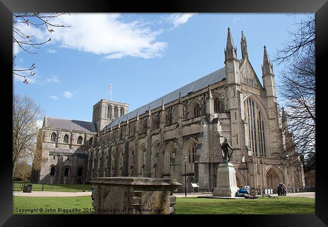 Winchester Cathedral Framed Print by John Biggadike
