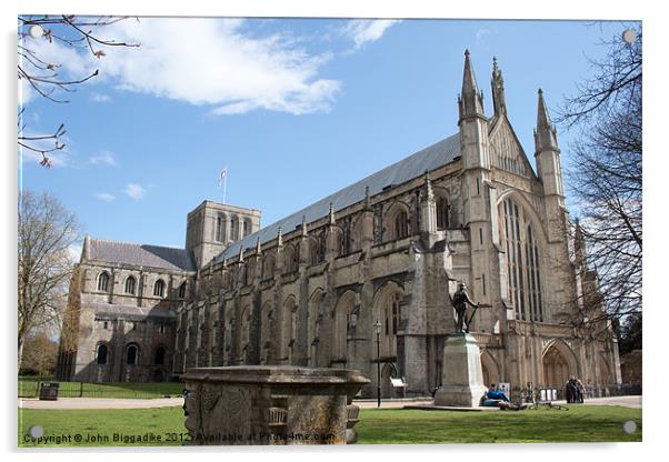 Winchester Cathedral Acrylic by John Biggadike