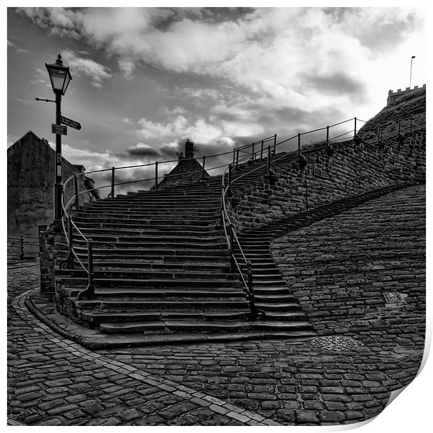 Whitby steps Print by Northeast Images