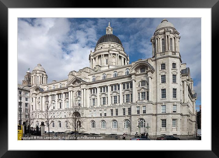 Port of Liverpool Building Framed Mounted Print by Rob Lester