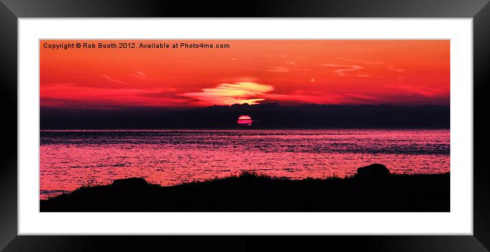 'Fistral Sunset' Framed Mounted Print by Rob Booth