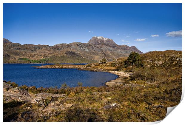 Slioch and Loch Maree Print by Jacqi Elmslie
