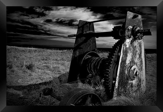 Easthaven Machinery Framed Print by Lesley Brewster