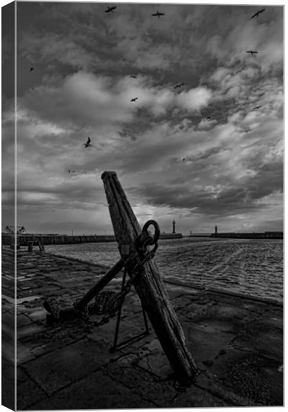 Whitby Anchor Canvas Print by Northeast Images