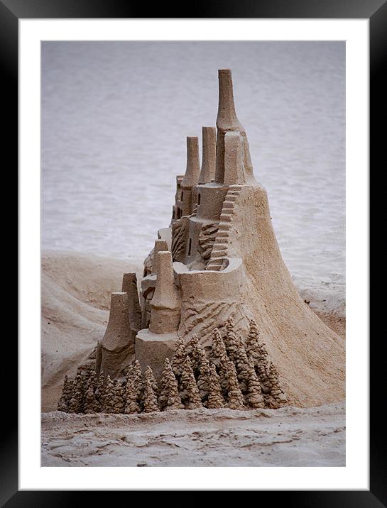 Sand spires Framed Mounted Print by Kevin White