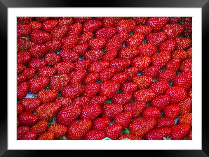 strawberries Framed Mounted Print by keith sutton