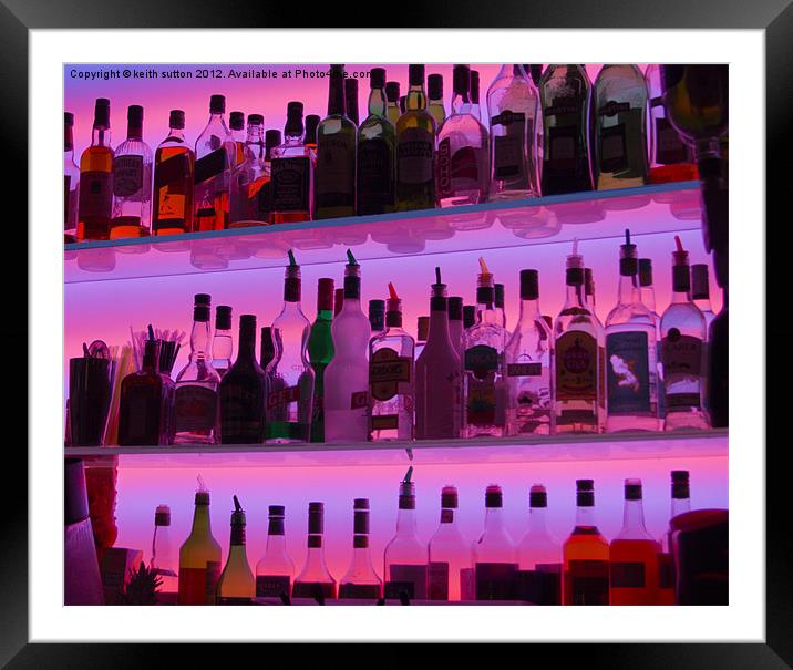 bar bottles Framed Mounted Print by keith sutton