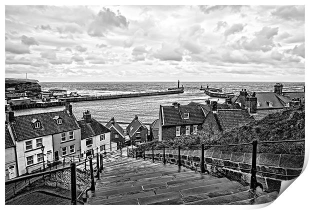 whitby steps Print by Northeast Images
