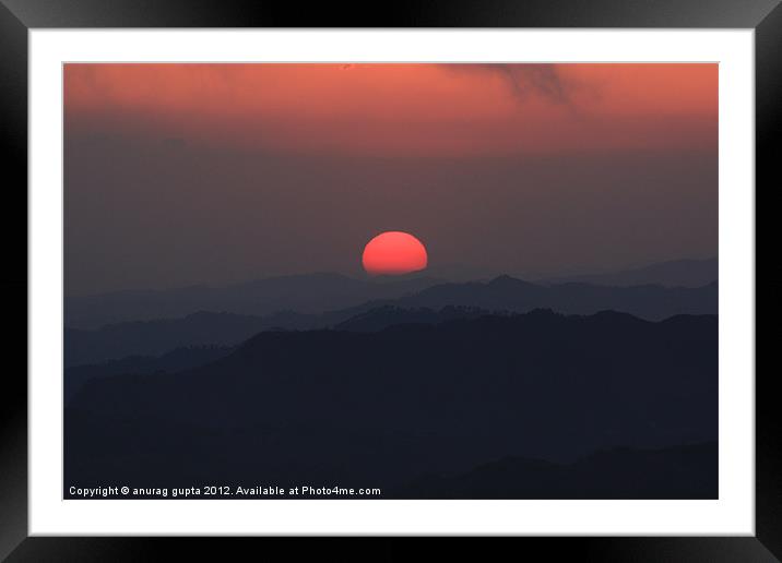 glorious sunset Framed Mounted Print by anurag gupta